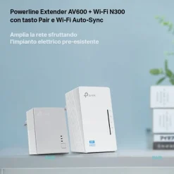 TP-LINK AV600 600 Mbit/s Collegamento ethernet LAN Wi-Fi Bianco 1 pz