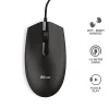 TRUST - BASI WIRED MOUSE Curvo ergonomico - Black