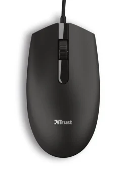 TRUST - BASI WIRED MOUSE Curvo ergonomico - Black