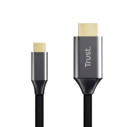 TRUST - CALYX USB-C TO HDMI CABLE cavo USB-C-HDMI, 2 metri, cavo USB-C-HDMI, Full HD 1080p o Ultra HD 4K - Nero