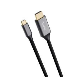TRUST - CALYX USB-C TO HDMI CABLE cavo USB-C-HDMI, 2 metri, cavo USB-C-HDMI, Full HD 1080p o Ultra HD 4K - Nero
