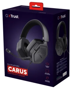 TRUST - Cuffie gaming multipiattaforma GXT492 CARUS Cablato A Padiglione Gaming Nero