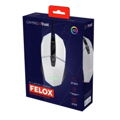TRUST - GXT109W FELOX GAMING MOUSE - White/Black