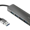 Trust Halyx Aluminium 4-Port USB 3.2 Hub USB-A 3.1 Gen 1 4x USB-A 3.2 Gen 1 Grigio