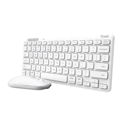 Trust - Lyra tastiera Mouse incluso RF senza fili + Bluetooth QWERTY Italiano - Bianco