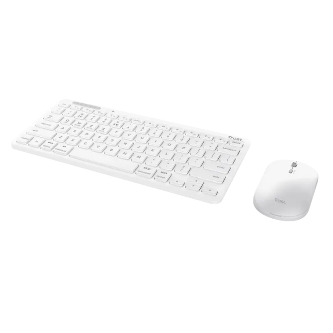 Trust - Lyra tastiera Mouse incluso RF senza fili + Bluetooth QWERTY Italiano - Bianco