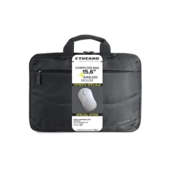 TUCANO - Borsa 15.6" per notebook + mouse - Nero