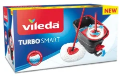Vileda Lavapavimenti Turbo Smart, Microfibra In Poliestere Con Sistema A Pedale, ‎Standard