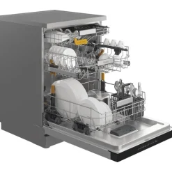 Whirlpool W8F HS61X, Lavastoviglie MaxiSpace 60cm, classe A, 15 coperti, 41dBA, Inox