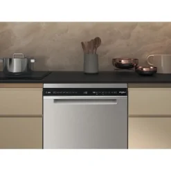 Whirlpool W8F HS61X, Lavastoviglie MaxiSpace 60cm, classe A, 15 coperti, 41dBA, Inox