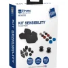 XTREME - KIT SENSIBILITY per DualSense, 2 stickers antiscivolo, 10 anelli in spugna, set trigger e thumb grips -nero