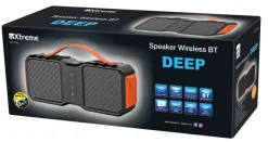 XTREME - SPEAKER WIRELESS BT DEEP, segnale fino a 10 metri, Waterproof IP67, Funzione TWS - Nero