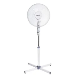 ZEPHIR - PBA41P Ventilatore a piantana 45 max, 3 Pale, altezza 125 cm, Griglia a nido d’ape, Oscillazione laterale automatica - Bianco