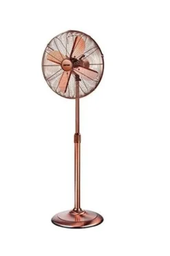 ZEPHIR - PFV41BR - Ventilatore a Piantana, Bronzo, 50 Watt, 4 pale, 3 velocità , base oscillante, altezza regolabile max 140 cm - Metallo